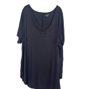 Lane Bryant Top Women 26 Black Tshirt Active Sporty Neutral Minimalist Capsule